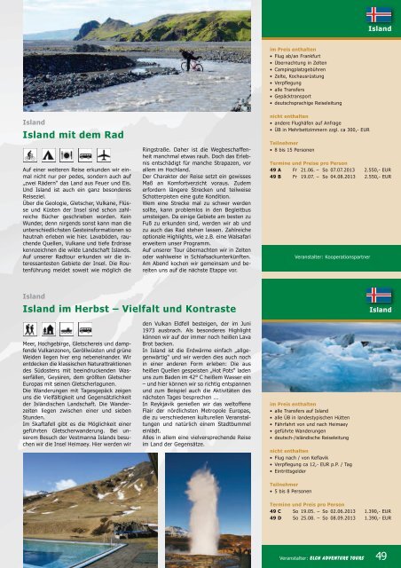 Katalog 2013 downloaden - von Elch Adventure Tours