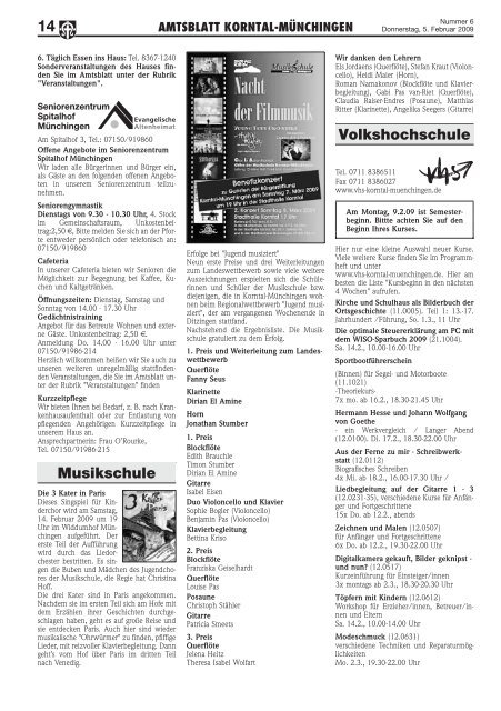Amtsblatt - Stadt Korntal-Münchingen