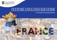 CULTURE AND LANGUAGE GUIDE - University of Queensland