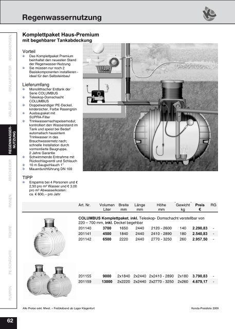 Gesamte PL2009.pdf - Kenda Abwassertechnik