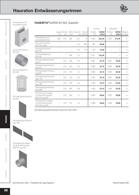 Gesamte PL2009.pdf - Kenda Abwassertechnik