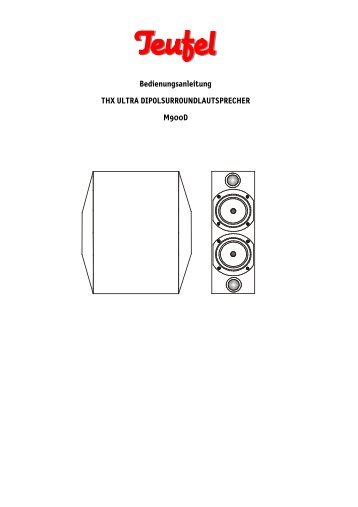 Bedienungsanleitung THX ULTRA ... - Teufel