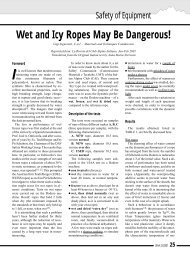 Wet and Icy Ropes May Be Dangerous! - Black Diamond