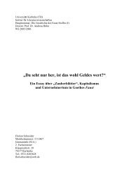 Essay Faust und Geld