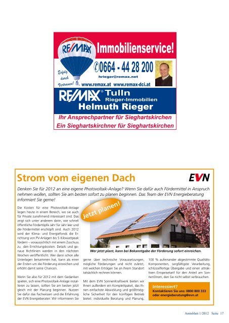 Amtsblatt Nr. 1/2012 - Sieghartskirchen