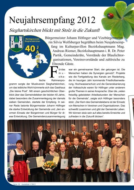 Amtsblatt Nr. 1/2012 - Sieghartskirchen