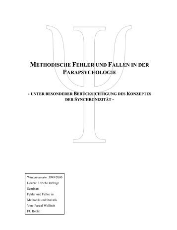 Methodische Fehler und Fallen in der Parapsychologie - Lascap