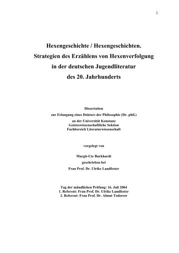 Hexengeschichte / Hexengeschichten - KOPS - Universität Konstanz