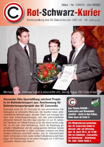 Rot-Schwarz-Kurier 1/2012 - TSV Wandsbek-Jenfeld, Supersenioren