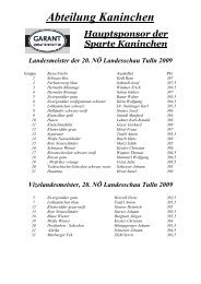 Siegerliste Kaninchen - Kleintierzuchtverein Tulln und Umgebung N ...