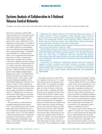 Luke, H. et al (2010). Systems Analysis of - OBSSR - National ...