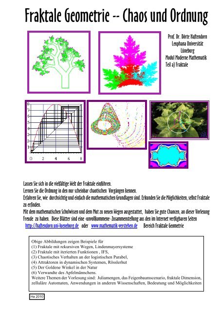 Fraktale Geometrie -- Chaos und Ordnung - Mathematik-Verstehen ...