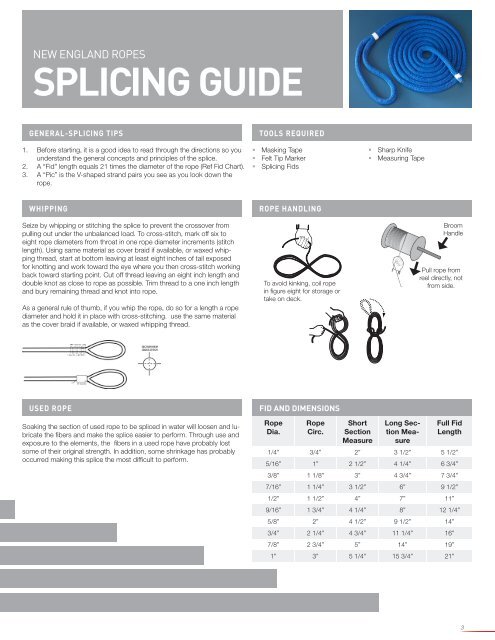 Download Full Splicing Guide - New England Ropes