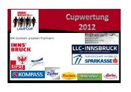 Wir danken unseren Partnern: - 4. Innsbrucker Laufcup