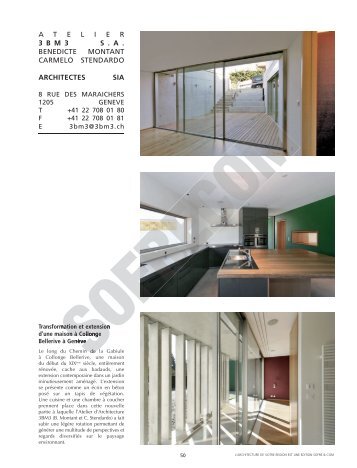 Atelier 3BM3 - L'Architecture
