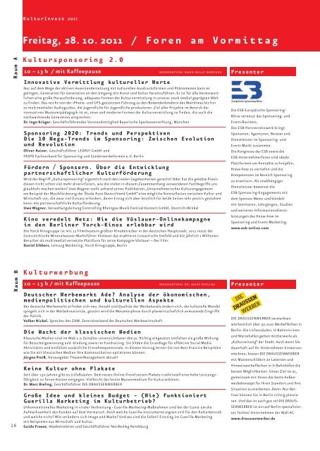 Das Programmheft ansehen (PDF) - ESB-online - Europäische ...