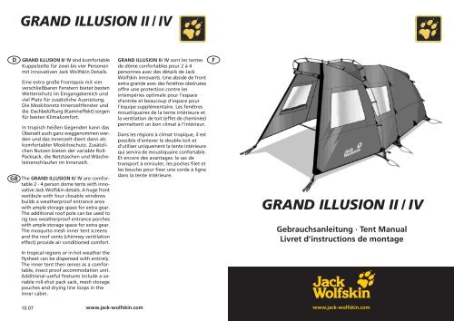 Weg huis zijde Ontwaken GRAND ILLUSION II I IV 5 - JACK WOLFSKIN