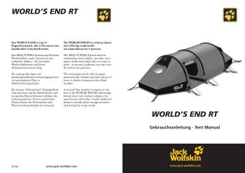 The WORLDS END RT is a 3-hoop tunnel tent ... - JACK WOLFSKIN