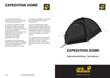 Das EXPEDITION DOME ist ein sturmstabiles ... - JACK WOLFSKIN