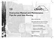 Instruction Manual and Maintenance Tips for your dwt ... - dwt-Zelte