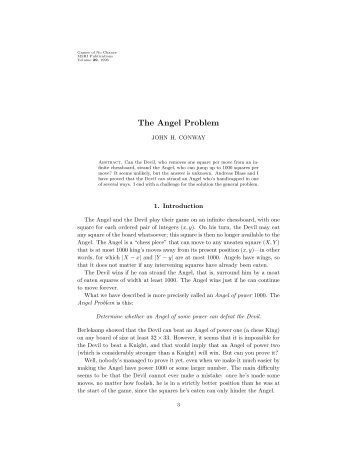 The Angel Problem - Institut für Informatik und angewandte ...