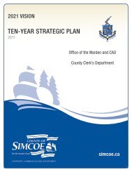 Ten Year Strategic Plan 2011-2021 - County of Simcoe