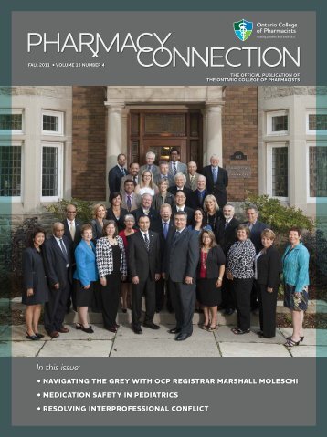 In this issue: - Ontario College of Pharmacists