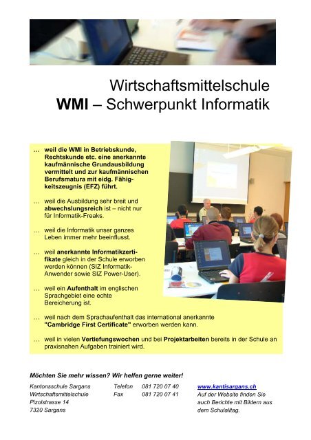 WMI - Kantonsschule Sargans