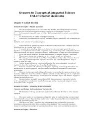 Answers to Conceptual Integrated Science End-of-Chapter Questions