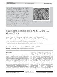 Electrospinning of Hyaluronic Acid (HA) and HA/Gelatin Blends