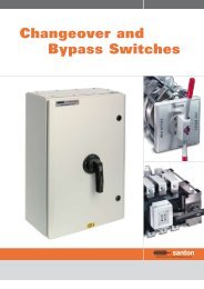 Changeover and Bypass Switches - Santon