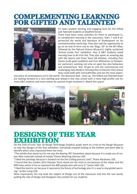 DG Newsletter Autumn 2012.pdf - Deptford Green School