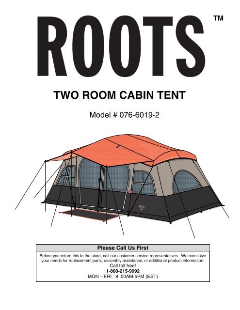 TWO ROOM CABIN TENT - rootsoutdoor.ca