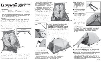ASSEMBLY INSTRUCTIONS APENLITE 2 XT - Eureka Tent