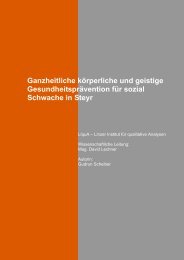 Gesundheitsprävention für sozial Schwache - Frauenstiftung Steyr