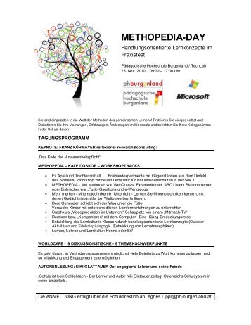 METHOPEDIA-DAY - Bildungsserver Burgenland