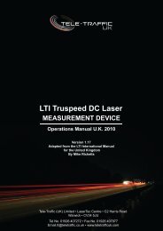 TruSpeed DC Manual - Tele-Traffic
