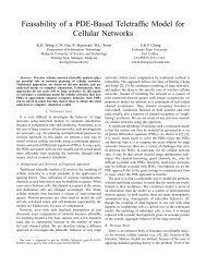Feasability of a PDE-Based Teletraffic Model for Cellular ... - UTM