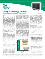 NRDC: Prospects for Saving Energy in Televisions (pdf)