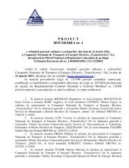 P R O I E C T  HOTĂRÂREA nr. 1 - Transelectrica