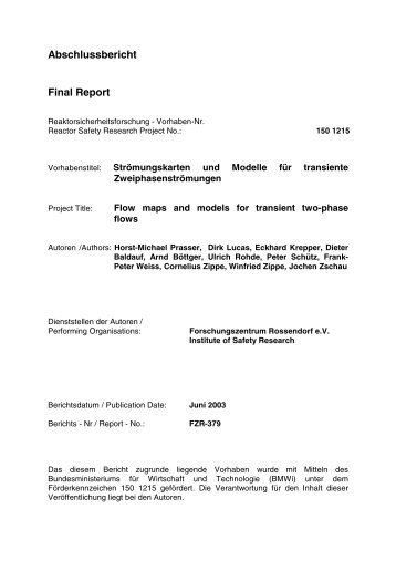 Abschlussbericht Final Report - Helmholtz-Zentrum Dresden ...