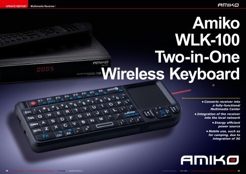 Amiko WLK-100 Two-in-One Wireless Keyboard - TELE-satellite ...