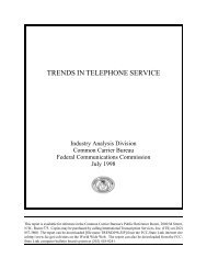 Trends in Telephone Service - FCC