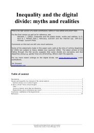 Inequality and the digital divide: myths and realities - Steyaert.org