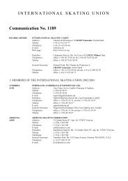 ISU Communication no. 1189 - International Skating Union