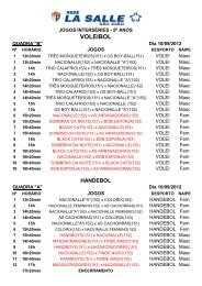 JOGOS INTERSÉRIES - Portal La Salle