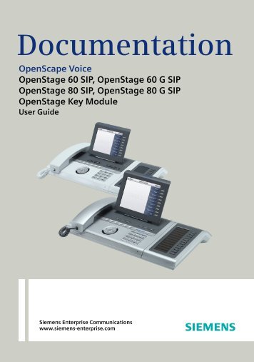 User Manual OpenStage 60-80 SIP - Siemens Enterprise ...