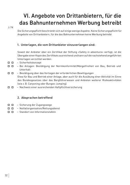 Checkliste Verkehrssicherungspflicht für Sommeraktivitäten