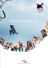 Reference Document 2010 - Compagnie des Alpes