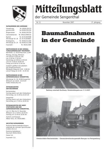 November - Gemeinde Sengenthal